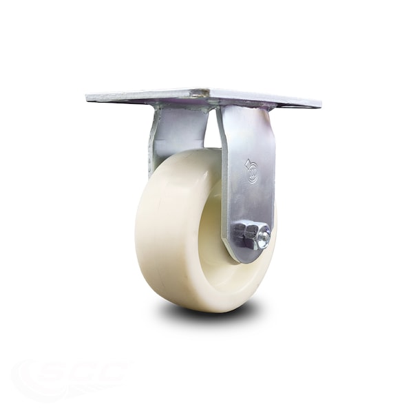 5 Inch Heavy Duty Top Plate Nylon Rigid Caster with Ball Bearing